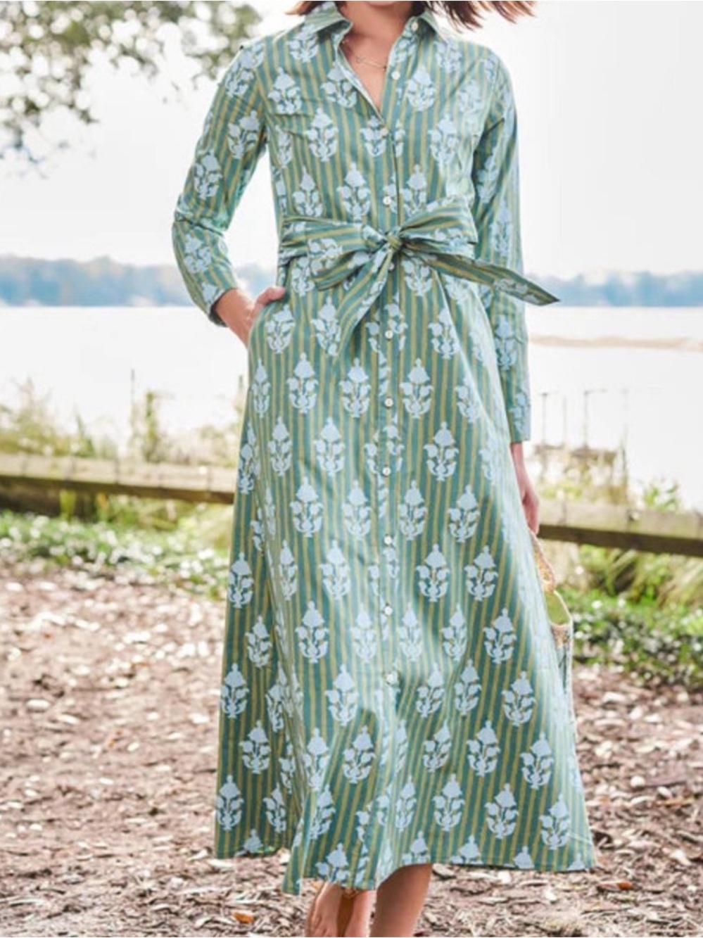 Spartina 449 Green Floral Maxi Dress - XXL